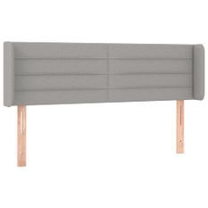 Tête de lit à LED Gris clair 147x16x78/88 cm Tissu