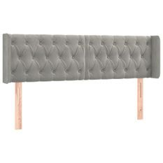 Tête de lit à LED Gris clair 147x16x78/88 cm Velours