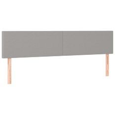 Tête de lit à LED Gris clair 180x5x78/88 cm Tissu