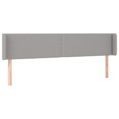 Tête de lit à LED Gris clair 203x16x78/88 cm Tissu