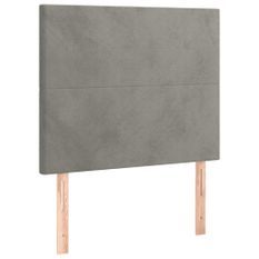 Tête de lit à LED Gris clair 80x5x118/128 cm Velours
