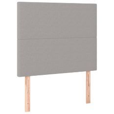 Tête de lit à LED Gris clair 90x5x118/128 cm Tissu