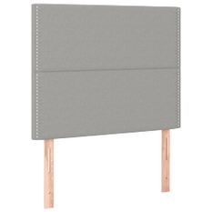 Tête de lit à LED Gris clair 90x5x118/128 cm Tissu