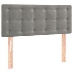 Tête de lit à LED Gris clair 90x5x78/88 cm Velours