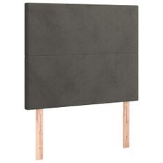 Tête de lit à LED Gris foncé 100x5x118/128 cm Velours