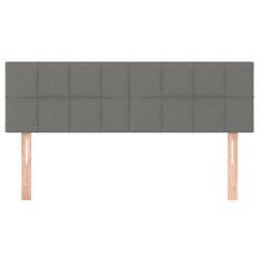 Tête de lit à LED Gris foncé 144x5x78/88 cm Tissu