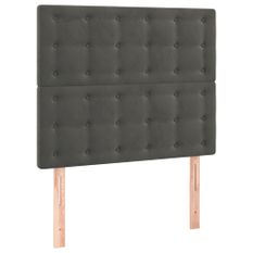 Tête de lit à LED Gris foncé 80x5x118/128 cm Velours