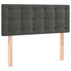 Tête de lit à LED Gris foncé 80x5x78/88 cm Velours
