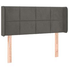 Tête de lit à LED Gris foncé 83x16x78/88 cm Velours