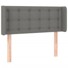 Tête de lit à LED Gris foncé 93x16x78/88 cm Tissu