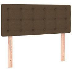Tête de lit à LED Marron Foncé 100x5x78/88 cm Tissu