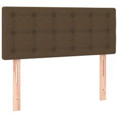 Tête de lit à LED Marron Foncé 80x5x78/88 cm Tissu