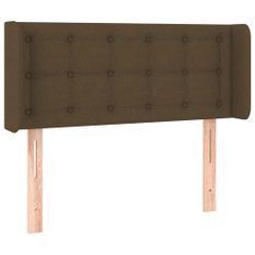 Tête de lit à LED Marron foncé 93x16x78/88 cm Tissu