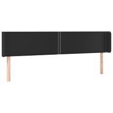 Tête de lit à LED Noir 163x16x78/88 cm Similicuir