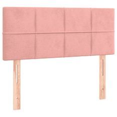 Tête de lit à LED Rose 100x5x78/88 cm Velours