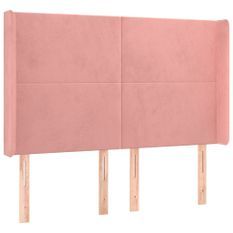 Tête de lit à LED Rose 147x16x118/128 cm Velours