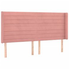 Tête de lit à LED Rose 183x16x118/128 cm Velours