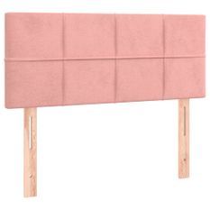 Tête de lit à LED Rose 90x5x78/88 cm Velours