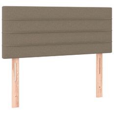 Tête de lit à LED Taupe 100x5x78/88 cm Tissu