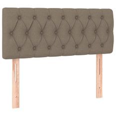 Tête de lit à LED Taupe 100x7x78/88 cm Tissu