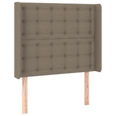 Tête de lit à LED Taupe 103x16x118/128 cm Tissu