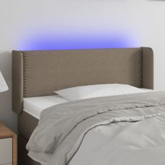 Tête de lit à LED Taupe 103x16x78/88 cm Tissu
