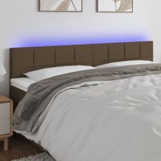 Tête de lit à LED Taupe 180x5x78/88 cm Tissu