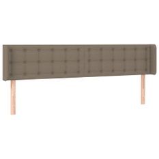 Tête de lit à LED Taupe 203x16x78/88 cm Tissu