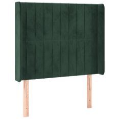Tête de lit à LED Vert foncé 103x16x118/128 cm Velours