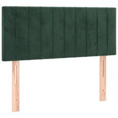 Tête de lit à LED Vert foncé 90x5x78/88 cm Velours