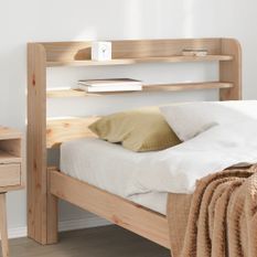 Tête de lit avec étagères 90 cm bois massif de pin