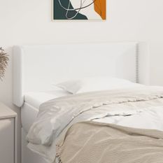 Tête de lit avec oreilles Blanc 83x16x78/88 cm Similicuir