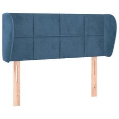 Tête de lit avec oreilles Bleu foncé 83x23x78/88 cm Velours