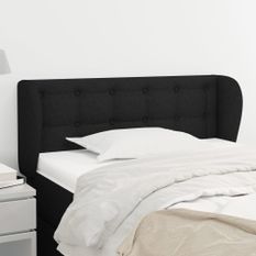 Tête de lit avec oreilles Noir 93x23x78/88 cm Tissu