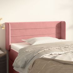 Tête de lit avec oreilles Rose 103x16x78/88 cm Velours