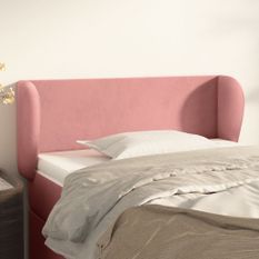 Tête de lit avec oreilles Rose 83x23x78/88 cm Velours