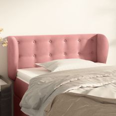 Tête de lit avec oreilles Rose 83x23x78/88 cm Velours