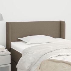 Tête de lit avec oreilles Taupe 103x16x78/88 cm Tissu