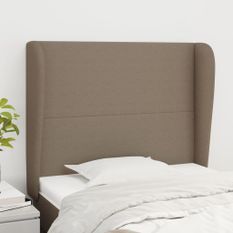 Tête de lit avec oreilles Taupe 103x23x118/128 cm Tissu