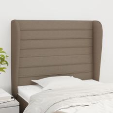 Tête de lit avec oreilles Taupe 103x23x118/128 cm Tissu