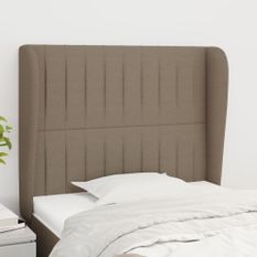 Tête de lit avec oreilles Taupe 103x23x118/128 cm Tissu