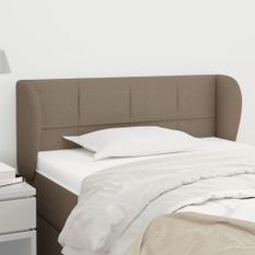 Tête de lit avec oreilles Taupe 103x23x78/88 cm Tissu