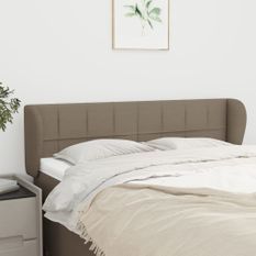 Tête de lit avec oreilles Taupe 147x23x78/88 cm Tissu