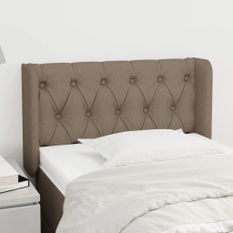 Tête de lit avec oreilles Taupe 83x16x78/88 cm Tissu