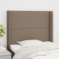 Tête de lit avec oreilles Taupe 93x16x118/128 cm Tissu