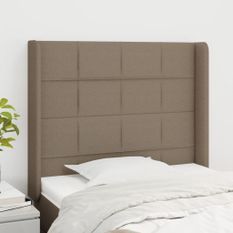 Tête de lit avec oreilles Taupe 93x16x118/128 cm Tissu