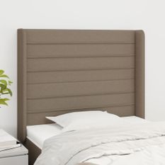 Tête de lit avec oreilles Taupe 93x16x118/128 cm Tissu