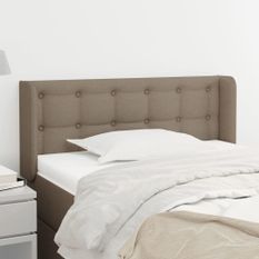 Tête de lit avec oreilles Taupe 93x16x78/88 cm Tissu