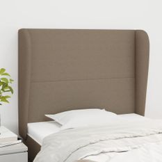 Tête de lit avec oreilles Taupe 93x23x118/128 cm Tissu