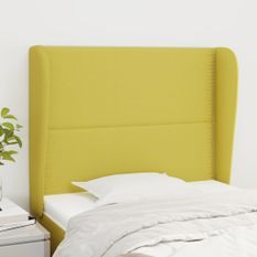 Tête de lit avec oreilles Vert 83x23x118/128 cm Tissu